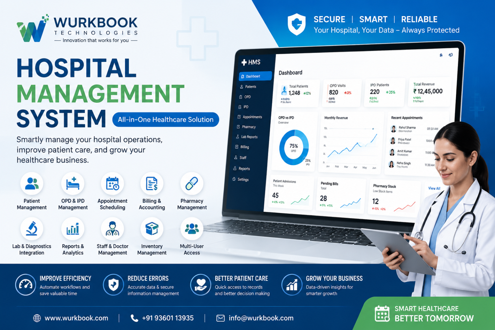🏥 Hospital Management System Software | Wurkbook Technologies